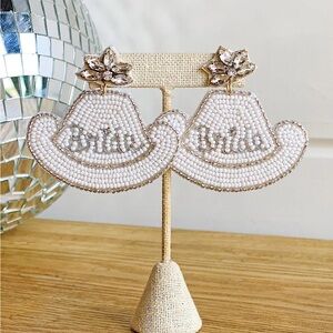Bride Beaded Earrings NWT